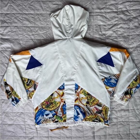 Vintage Vibrant Fish Patchwork Fishermancore Nautical Windbreaker Retro - Medium - Picture 3 of 15